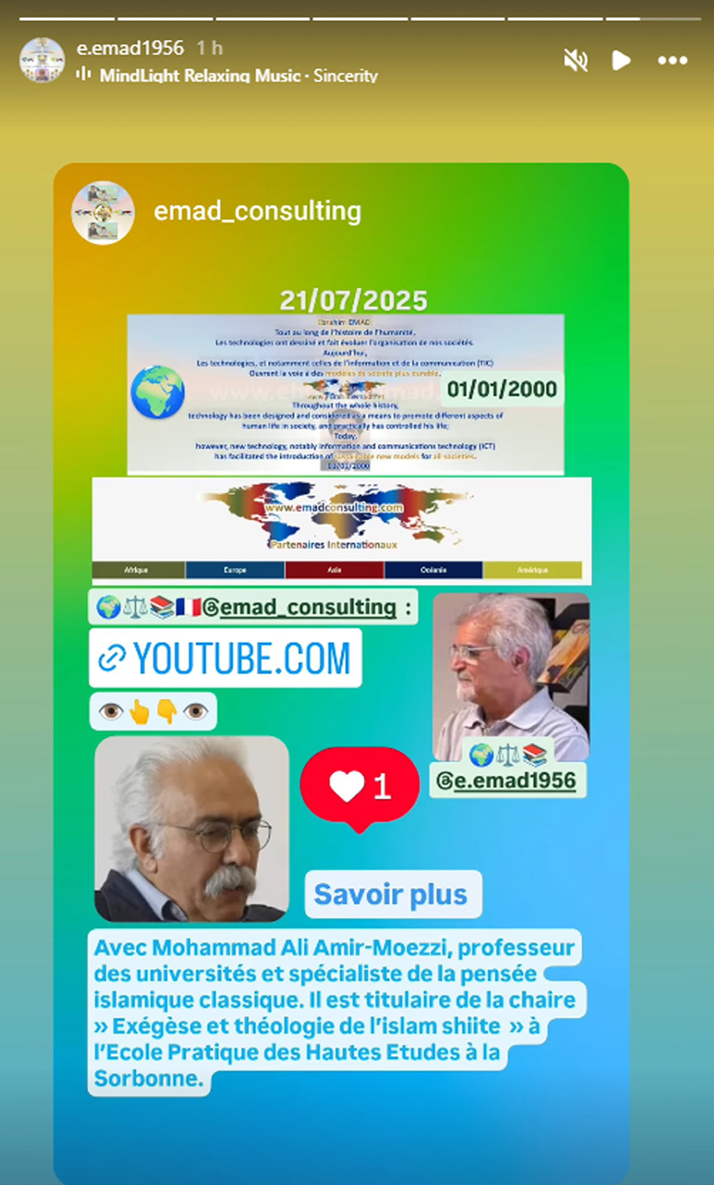 E. EMAD, Emad Consulting, Highlights, Juridico sociaux + Dr Mohammad Ali AMIR-MOEZZI