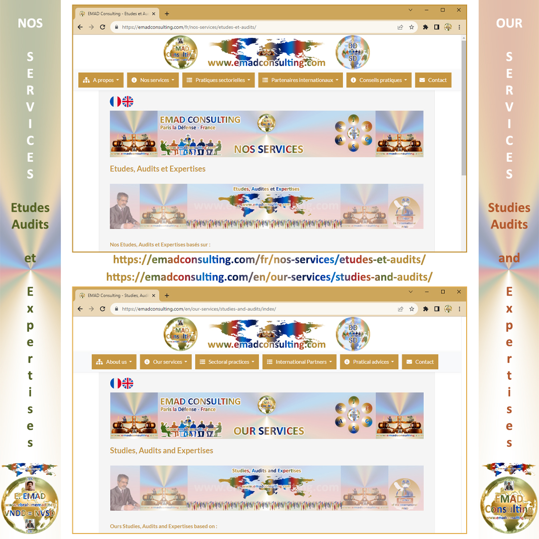 EMAD Consulting, Our services, Studies Audits and Expertises