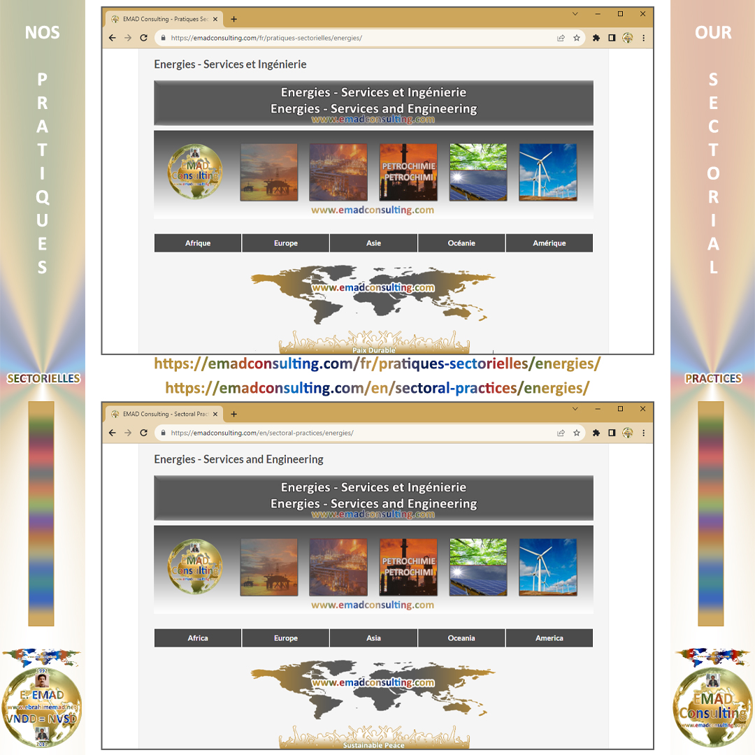 EMAD Consulting, Nos pratiques sectorielles, Energies