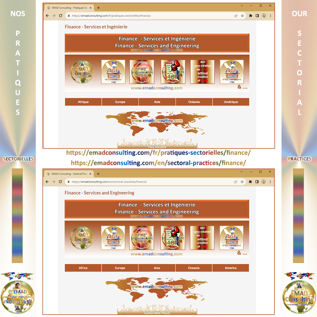 EMAD Consulting, Nos pratiques sectorielles,Finance 